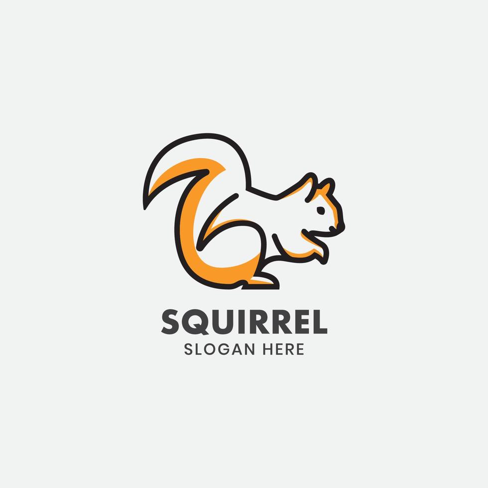 Squirrel logo design template vector