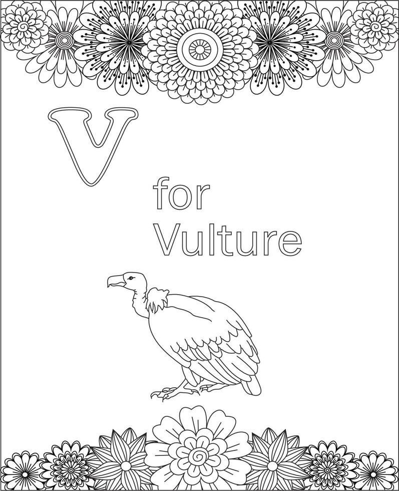 Animal Coloring Page Design vector