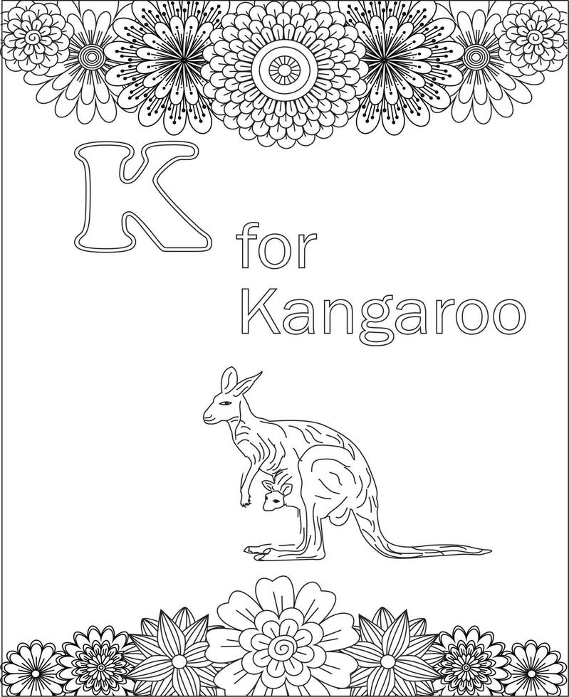 Animal Coloring Page Design vector