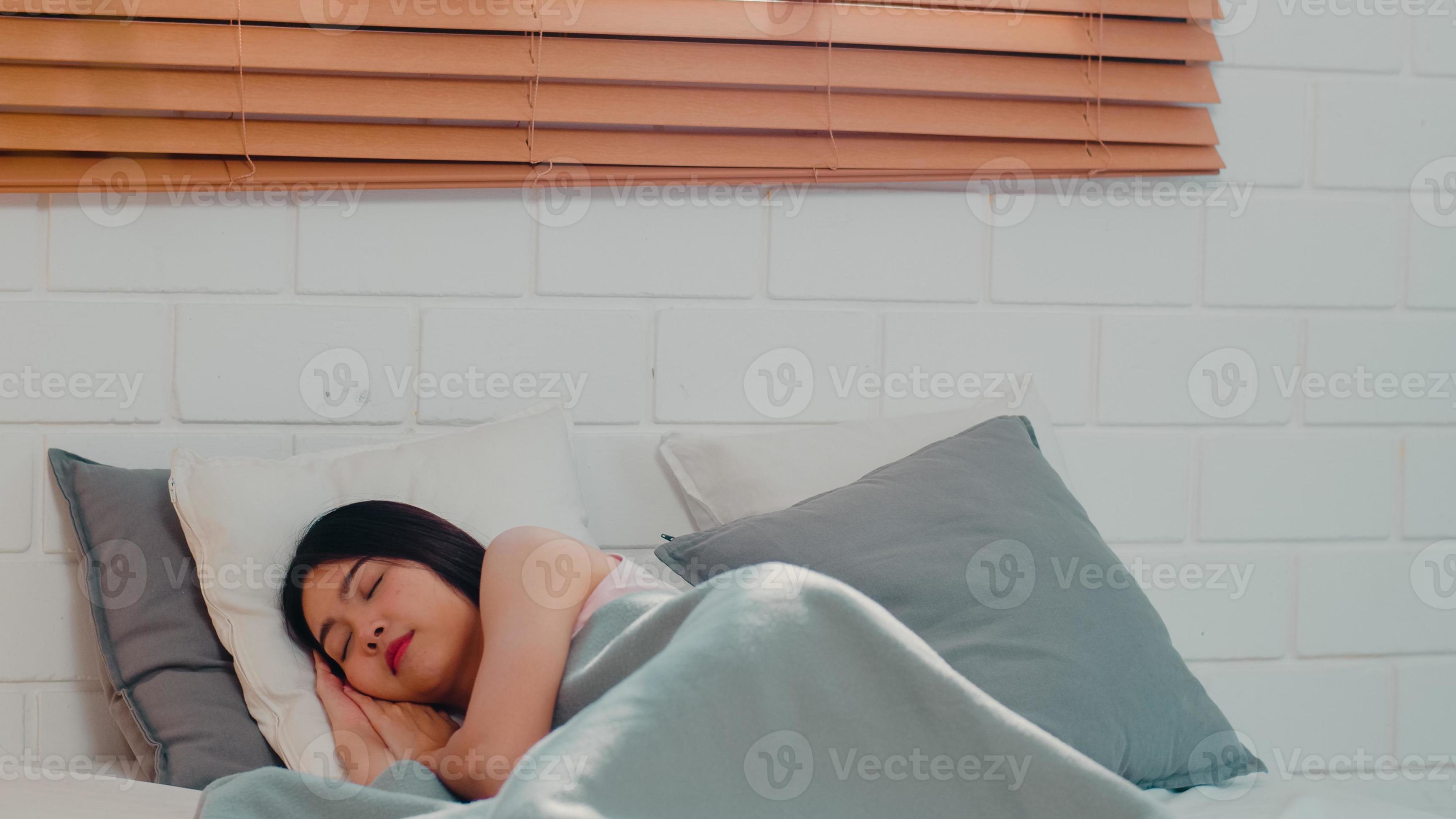 Asian Japanese woman sleep at home