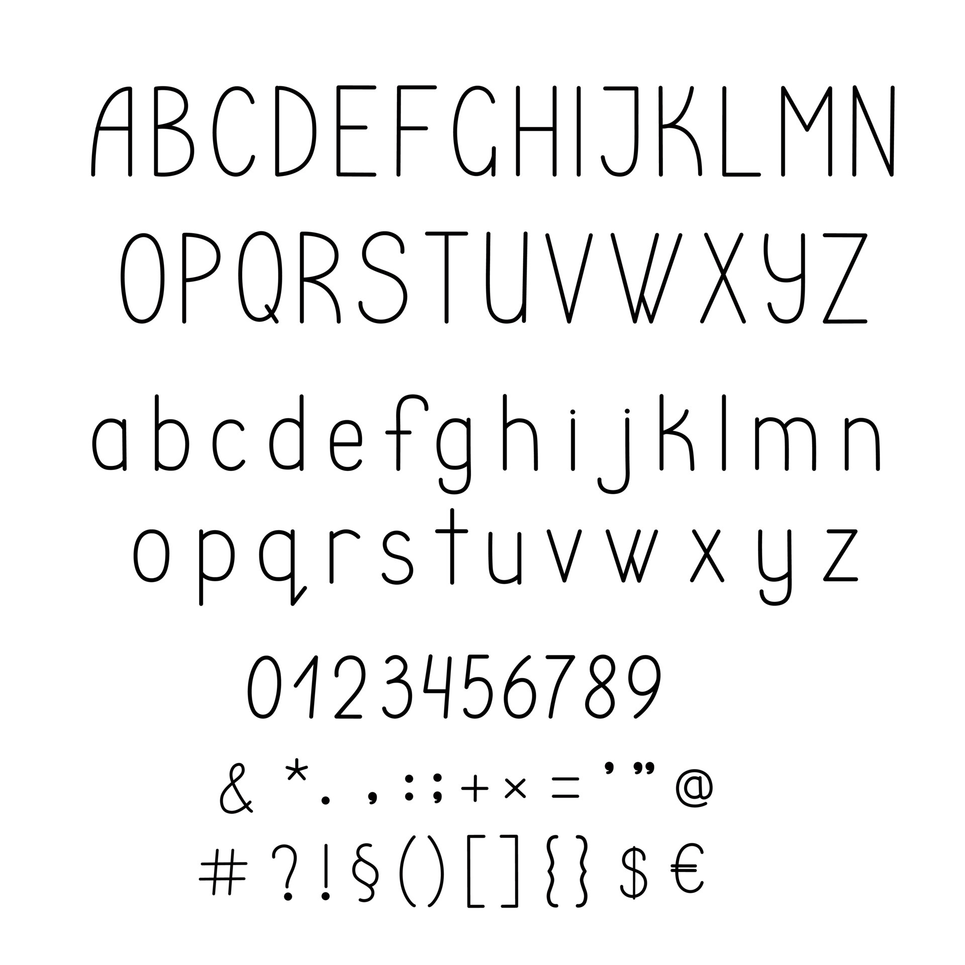 cute handwriting fonts alphabet