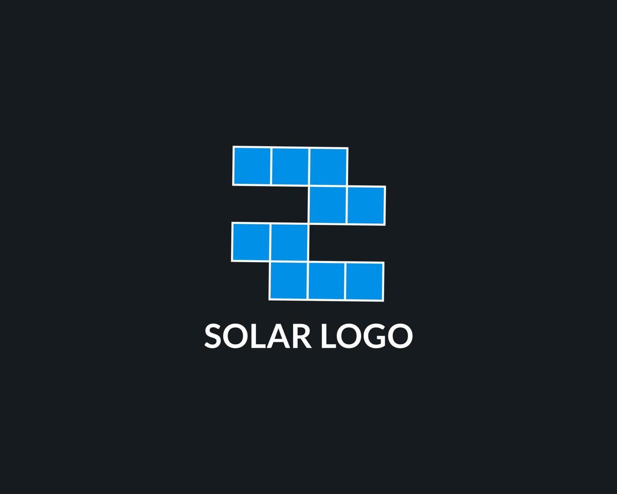 Solar Panel with letter s logo design vector