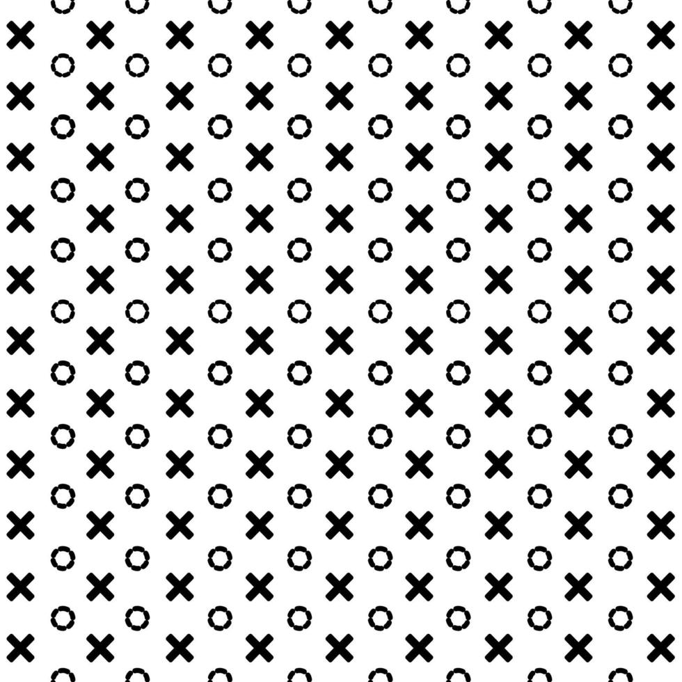 memphis style simple vector xo pattern ,Grunge texture with symbols of zero and cross.