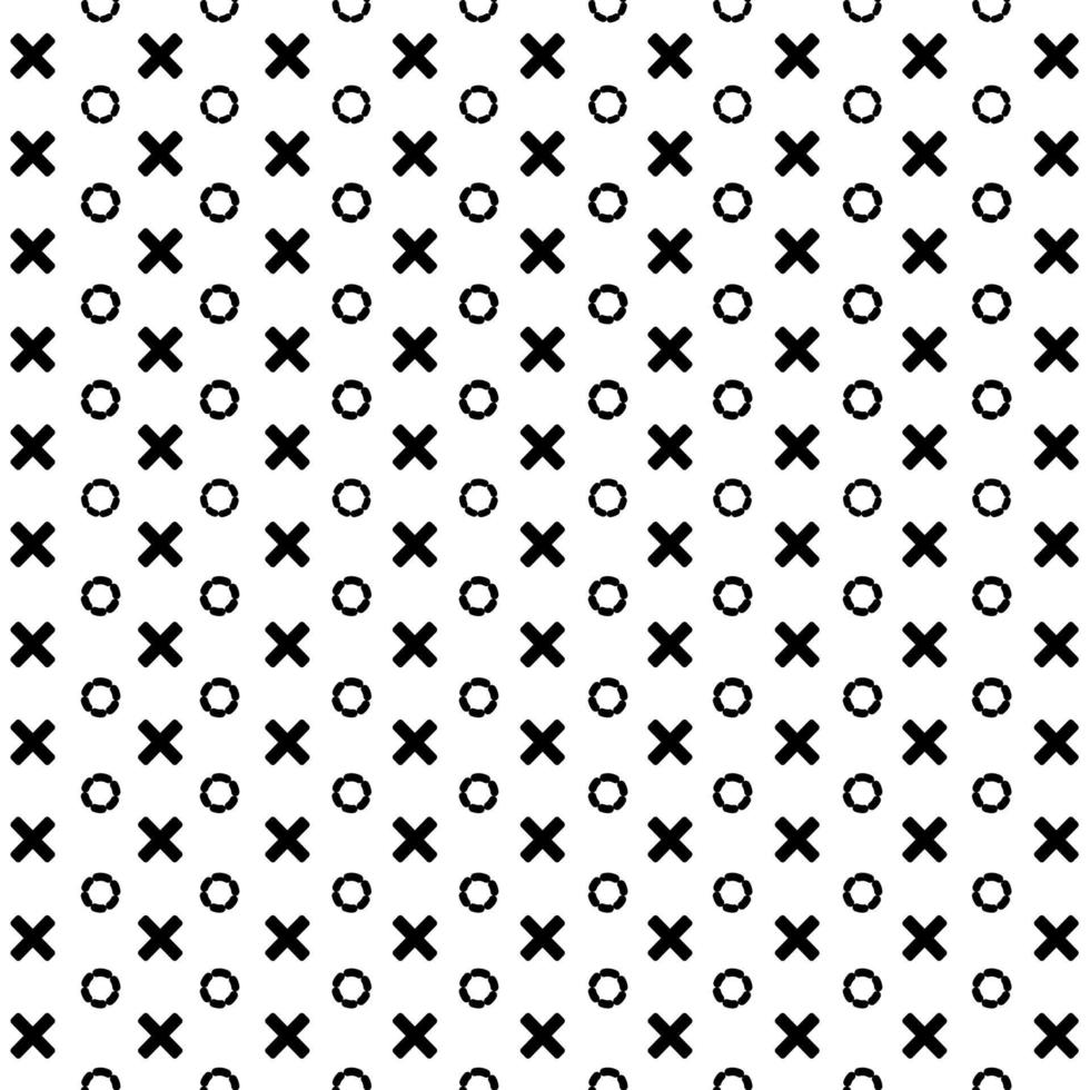 memphis style simple vector xo pattern ,Grunge texture with symbols of zero and cross.