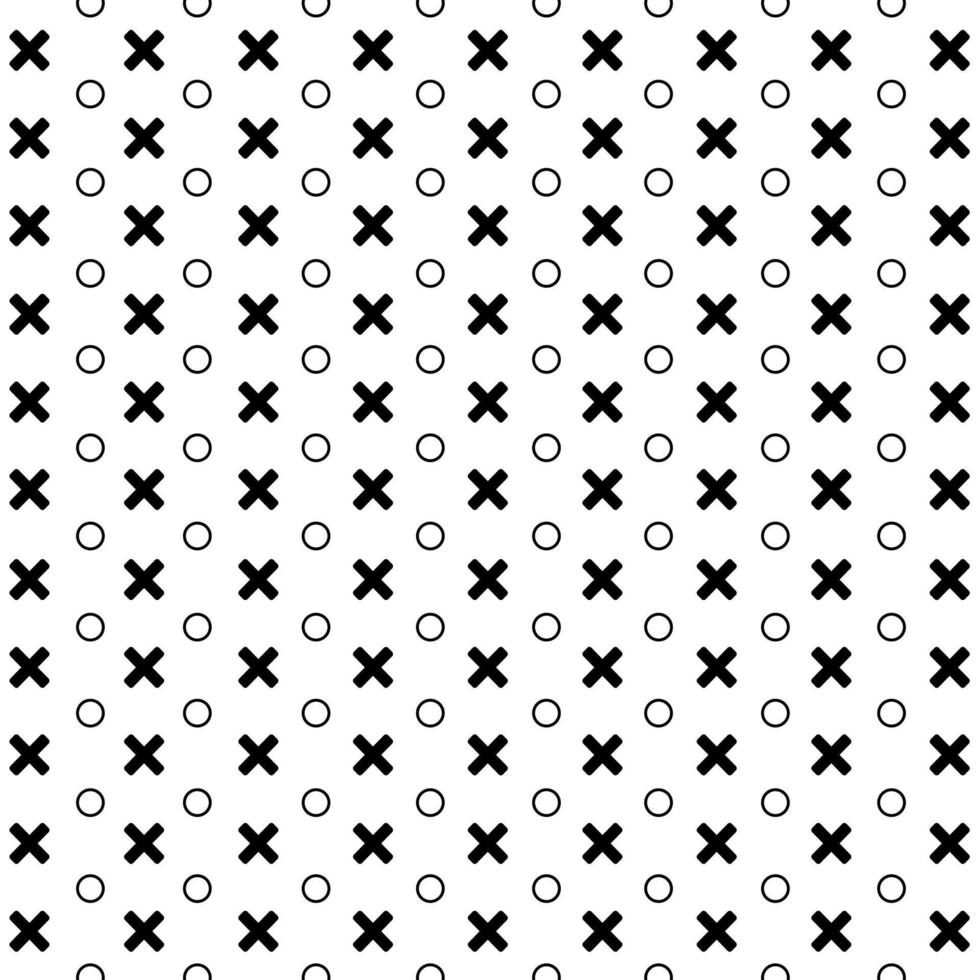 memphis style simple vector xo pattern ,Grunge texture with symbols of zero and cross.
