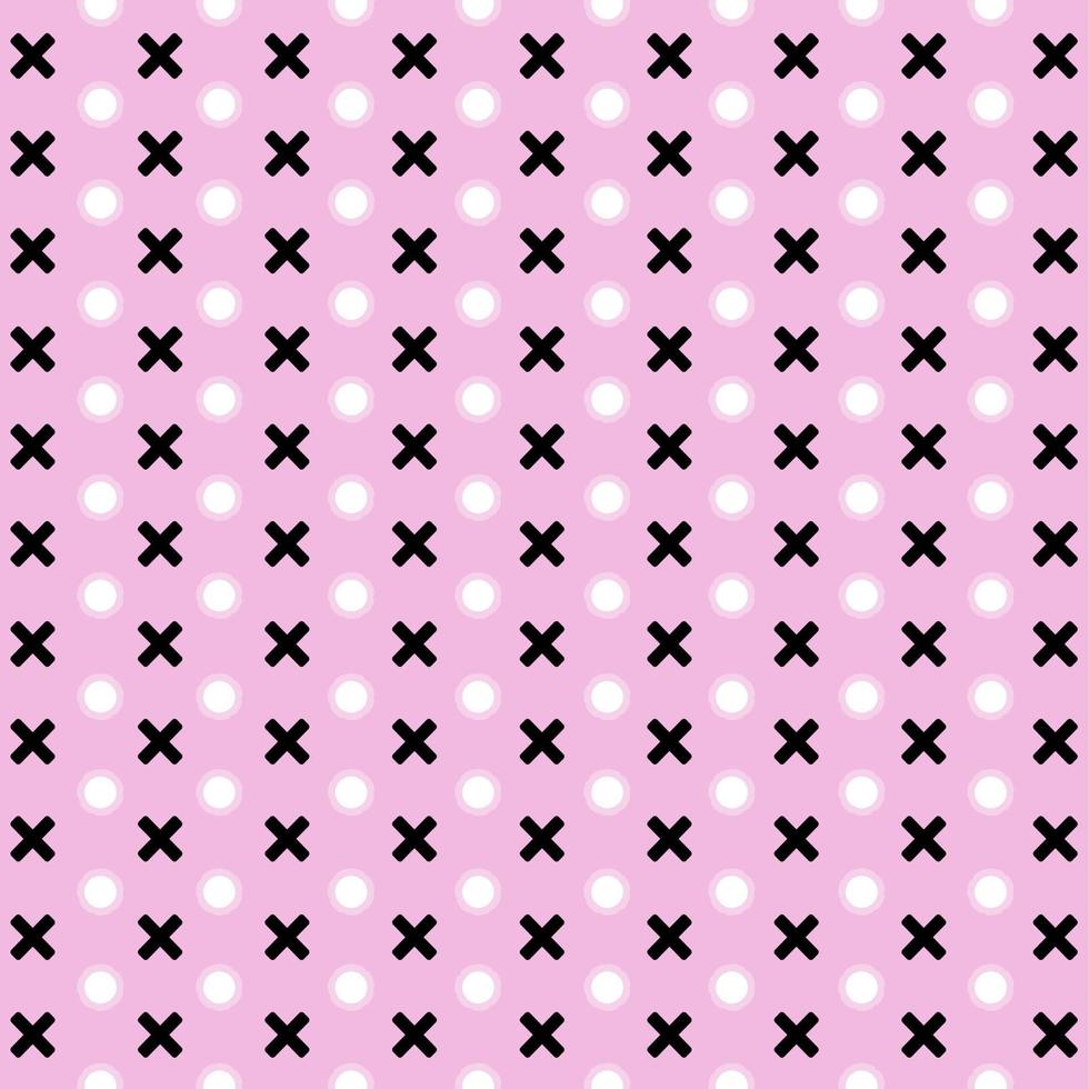 memphis style simple vector xo pattern ,Grunge texture with symbols of zero and cross.