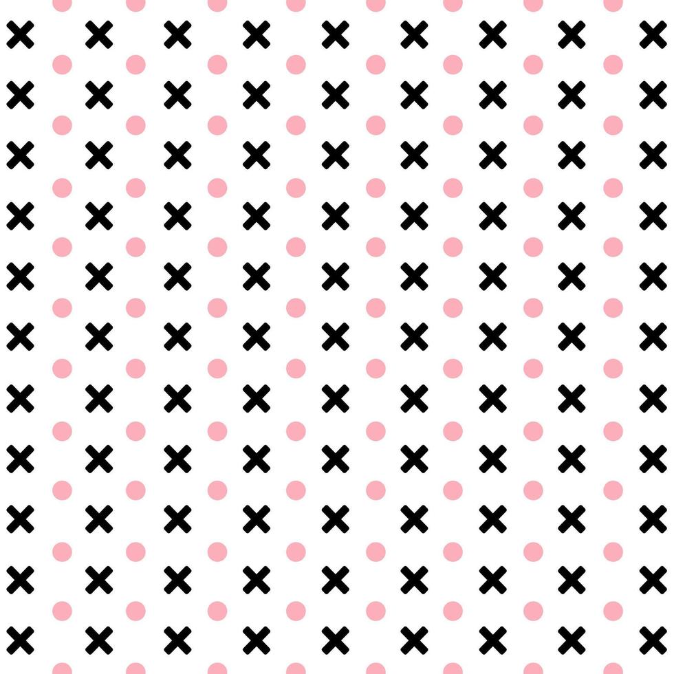memphis style simple vector xo pattern ,Grunge texture with symbols of zero and cross.