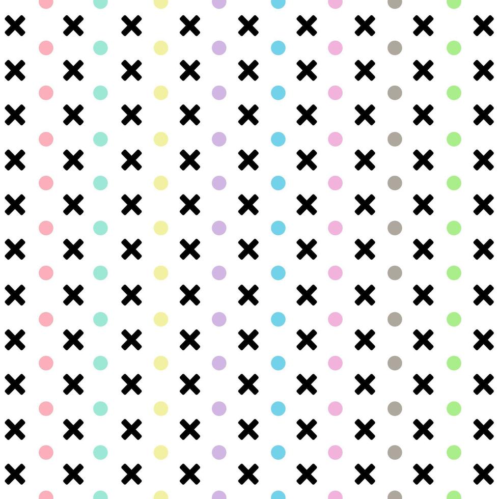 memphis style simple vector xo pattern ,Grunge texture with symbols of zero and cross.