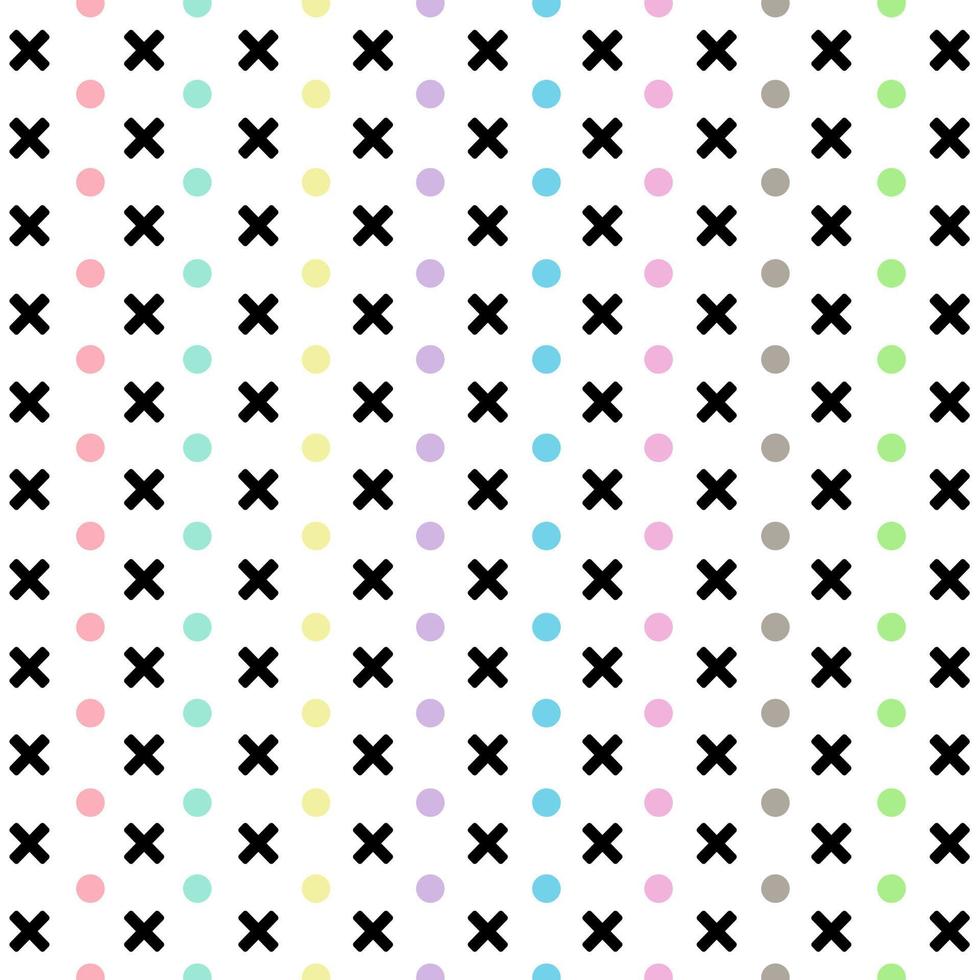 memphis style simple vector xo pattern ,Grunge texture with symbols of zero and cross.