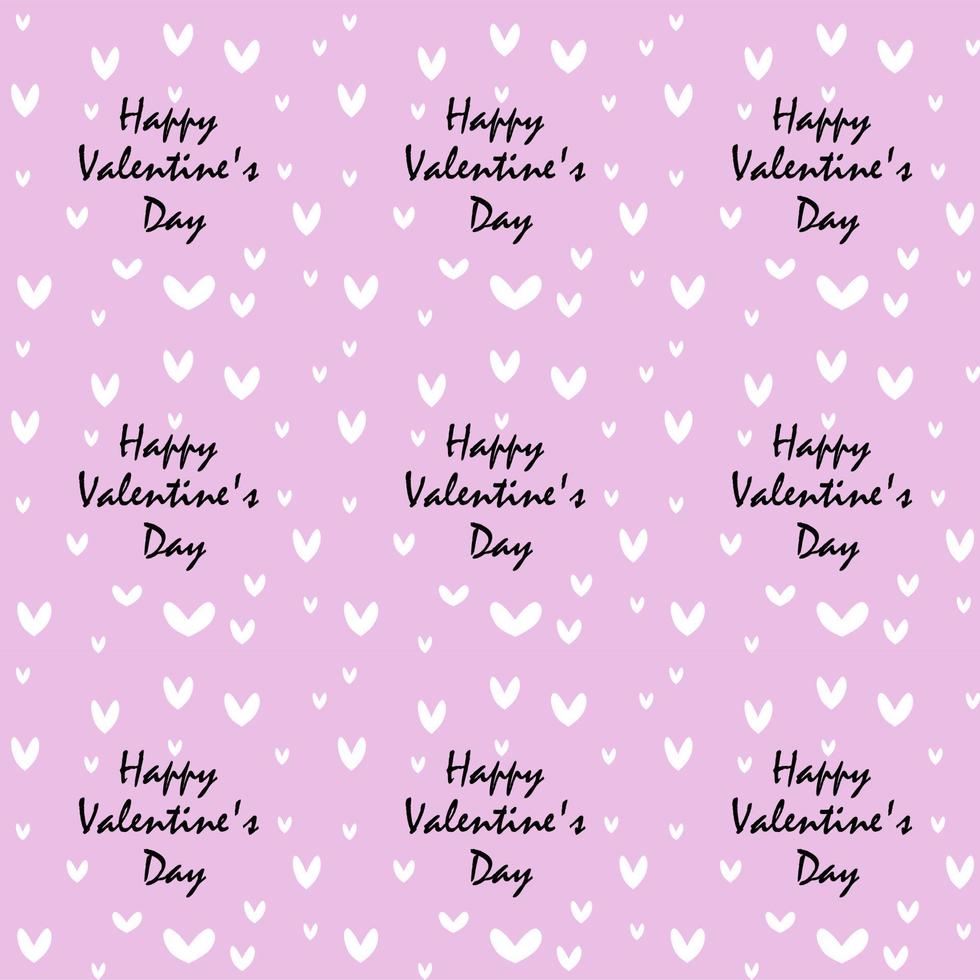 Repeating hearts, round dots and the handwritten word Love for the background. vector