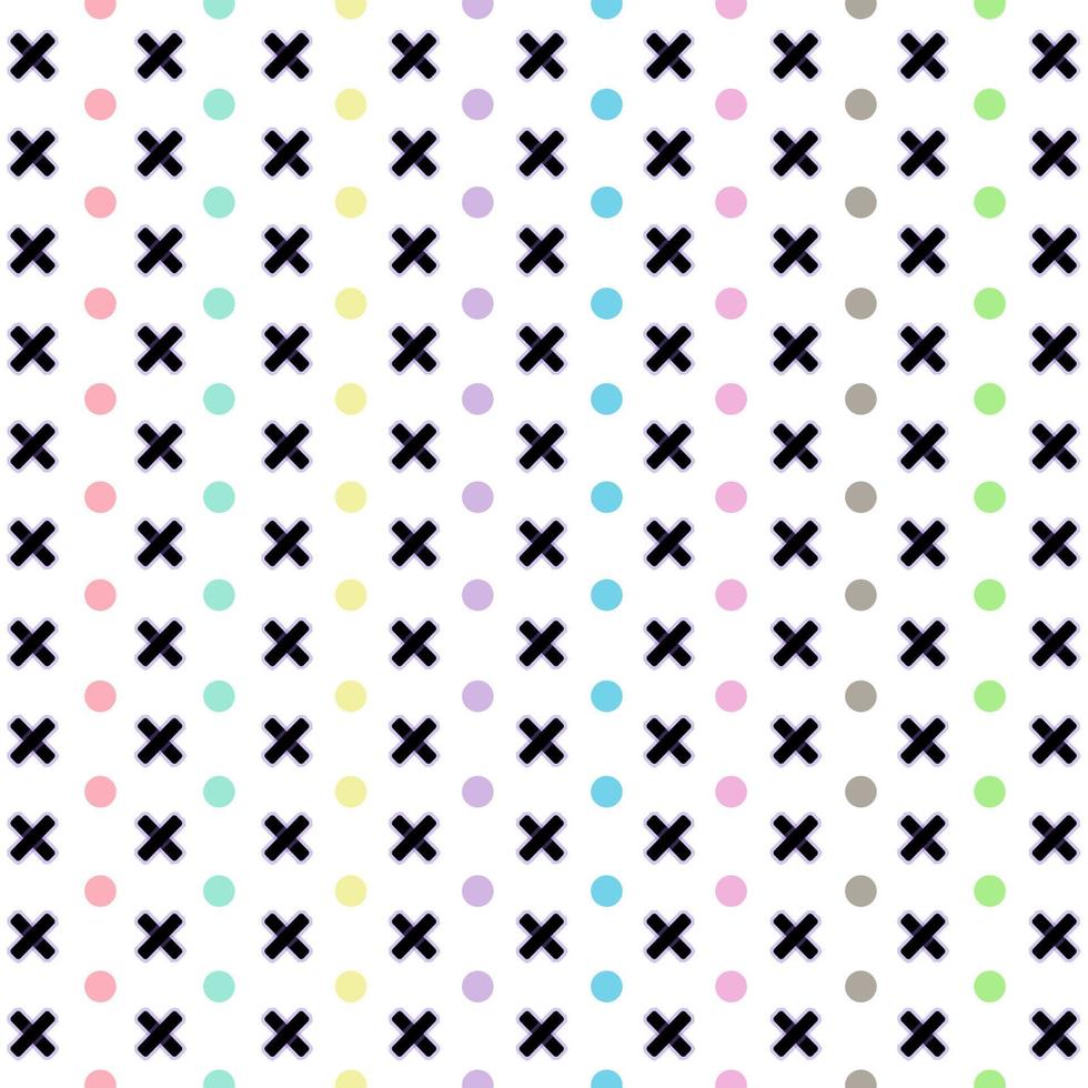 memphis style simple vector xo pattern ,Grunge texture with symbols of zero and cross.