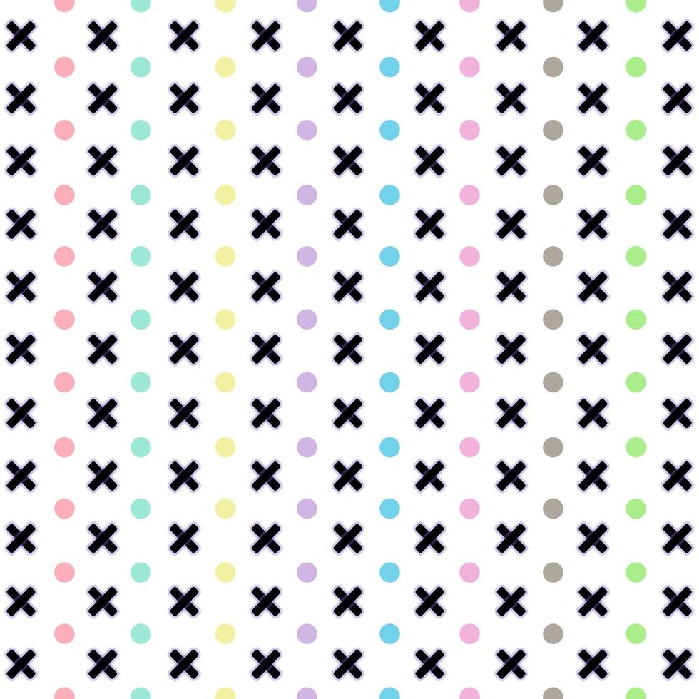 memphis style simple vector xo pattern ,Grunge texture with symbols of zero and cross.