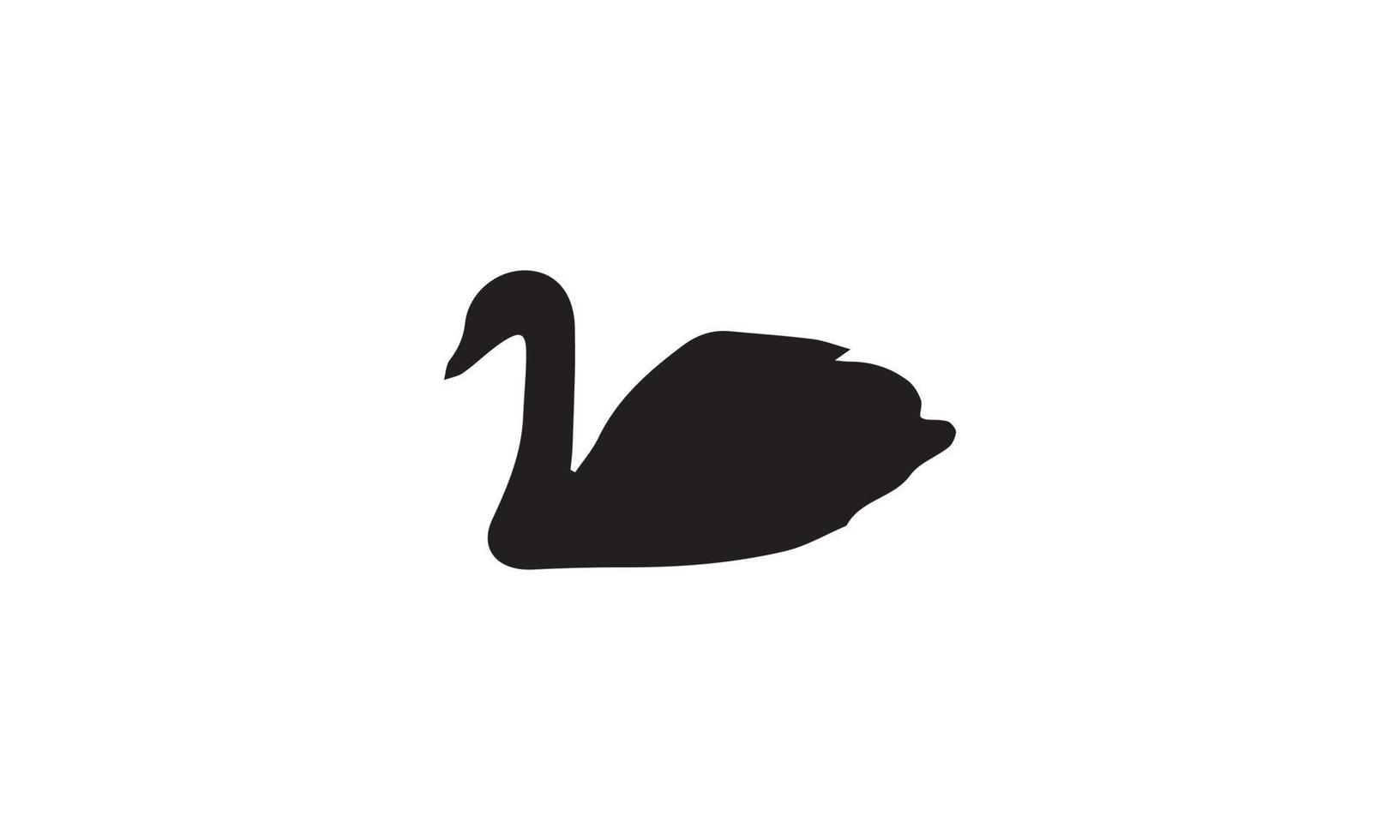 cisne vector ilustración diseño blanco y negro