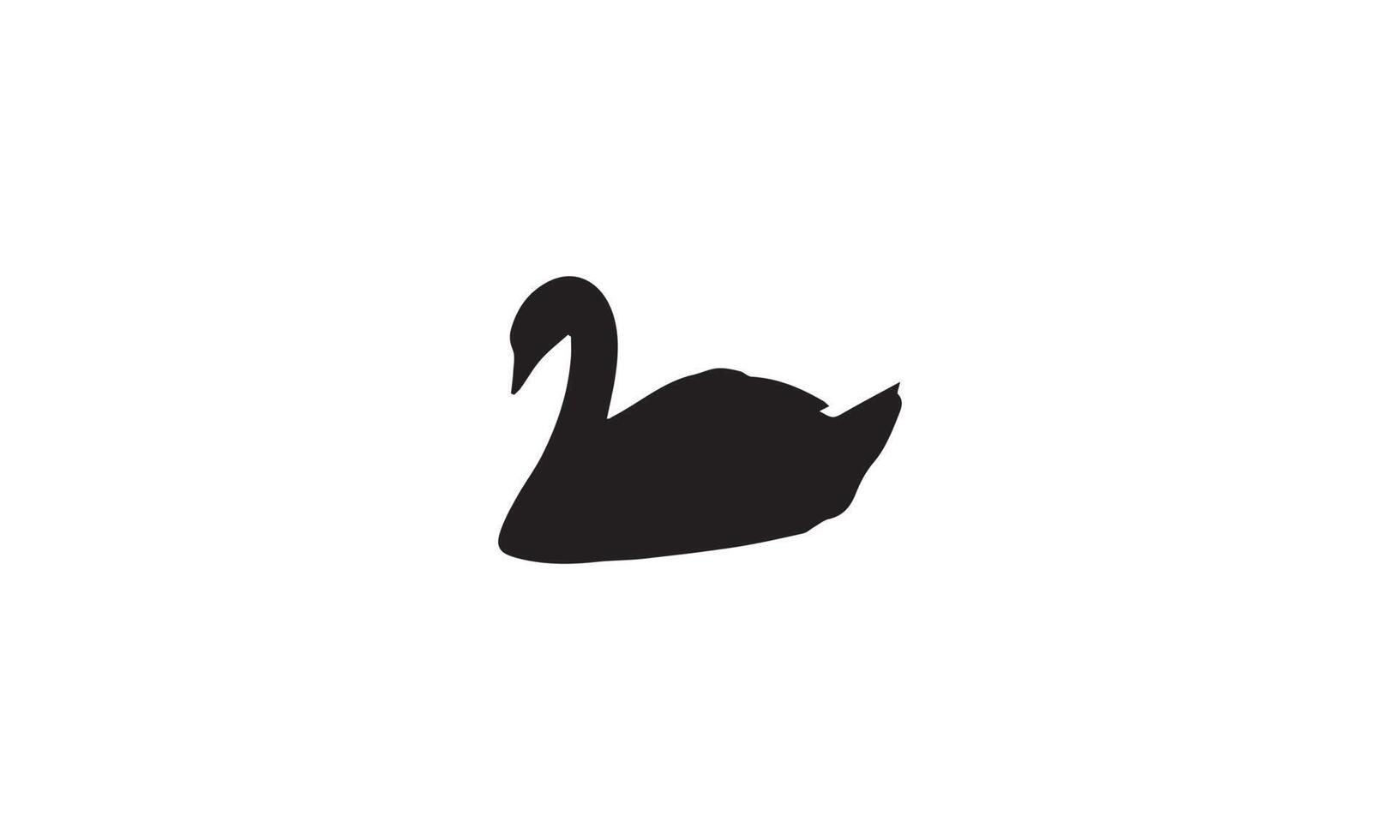 cisne vector ilustración diseño blanco y negro