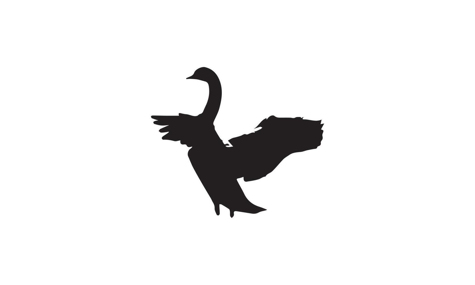 swan vector illustration design black and white