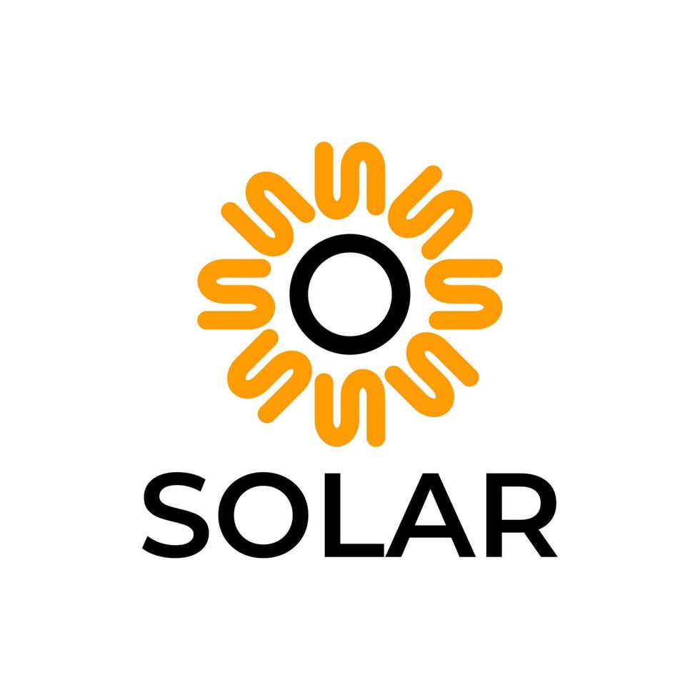 solar energy logo. sun logo design template. good for any company with a solar themed. vector