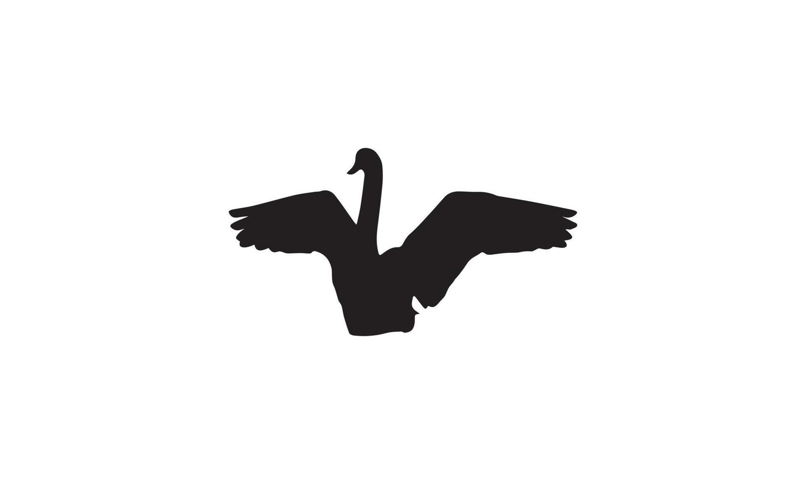 swan vector illustration design black and white