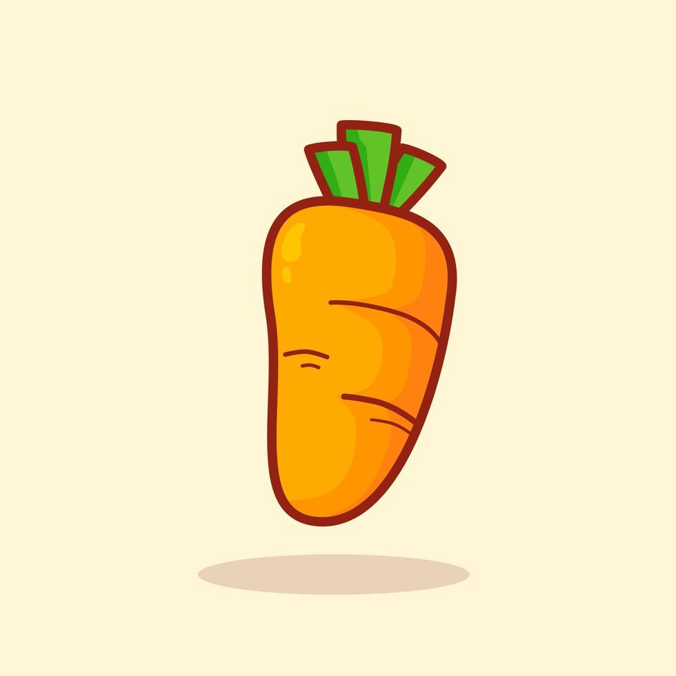 cute carrot illustration vector