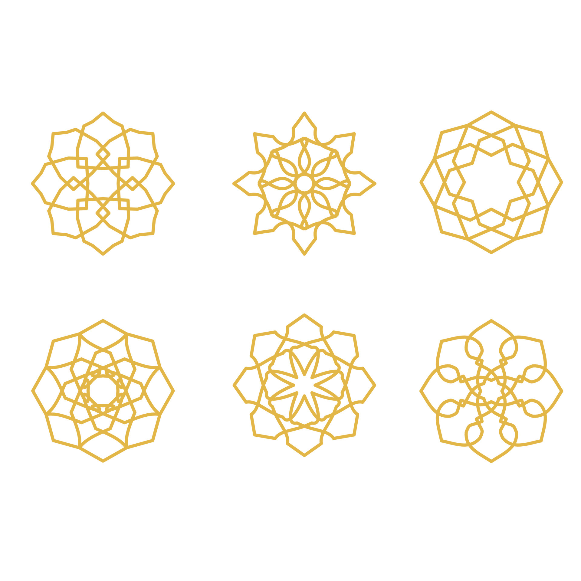 set of islamic geometric ornament shapes 5494076 Vector Art at Vecteezy