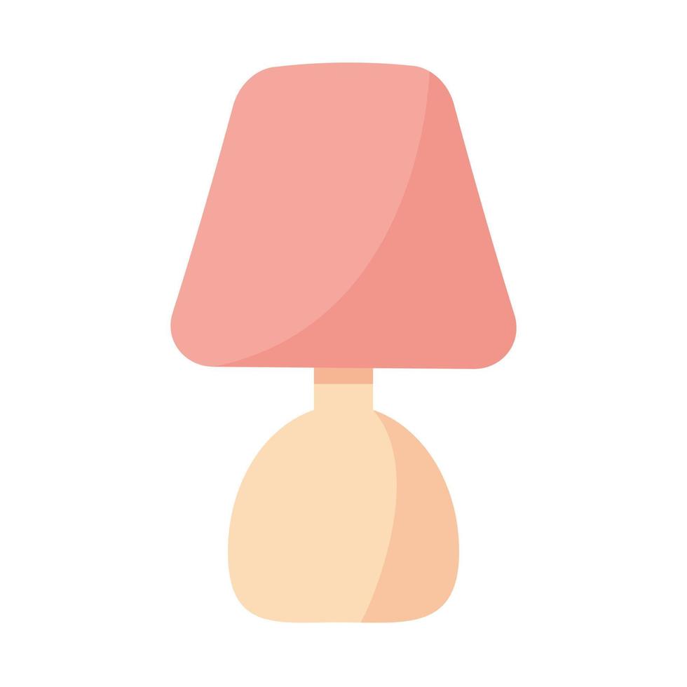 Table night lamp. Bedside table lamp  isolated on white background. vector