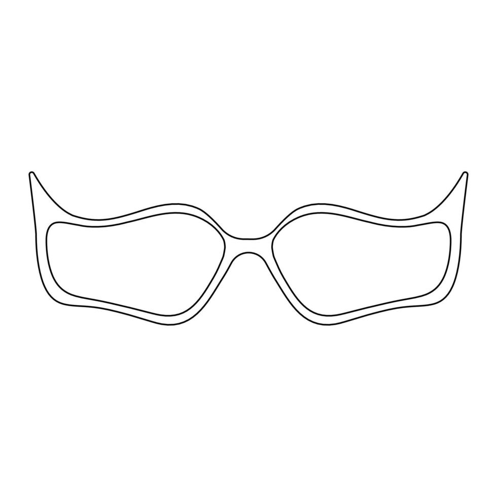 gafas de sol con un contorno.marco blanco de elegantes gafas.accesorios para verano.ilustración vectorial vector