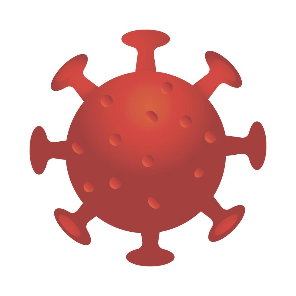 virus es rojo, verde, amarillo, azul. coronavirus es un personaje de estilo de dibujos animados vector