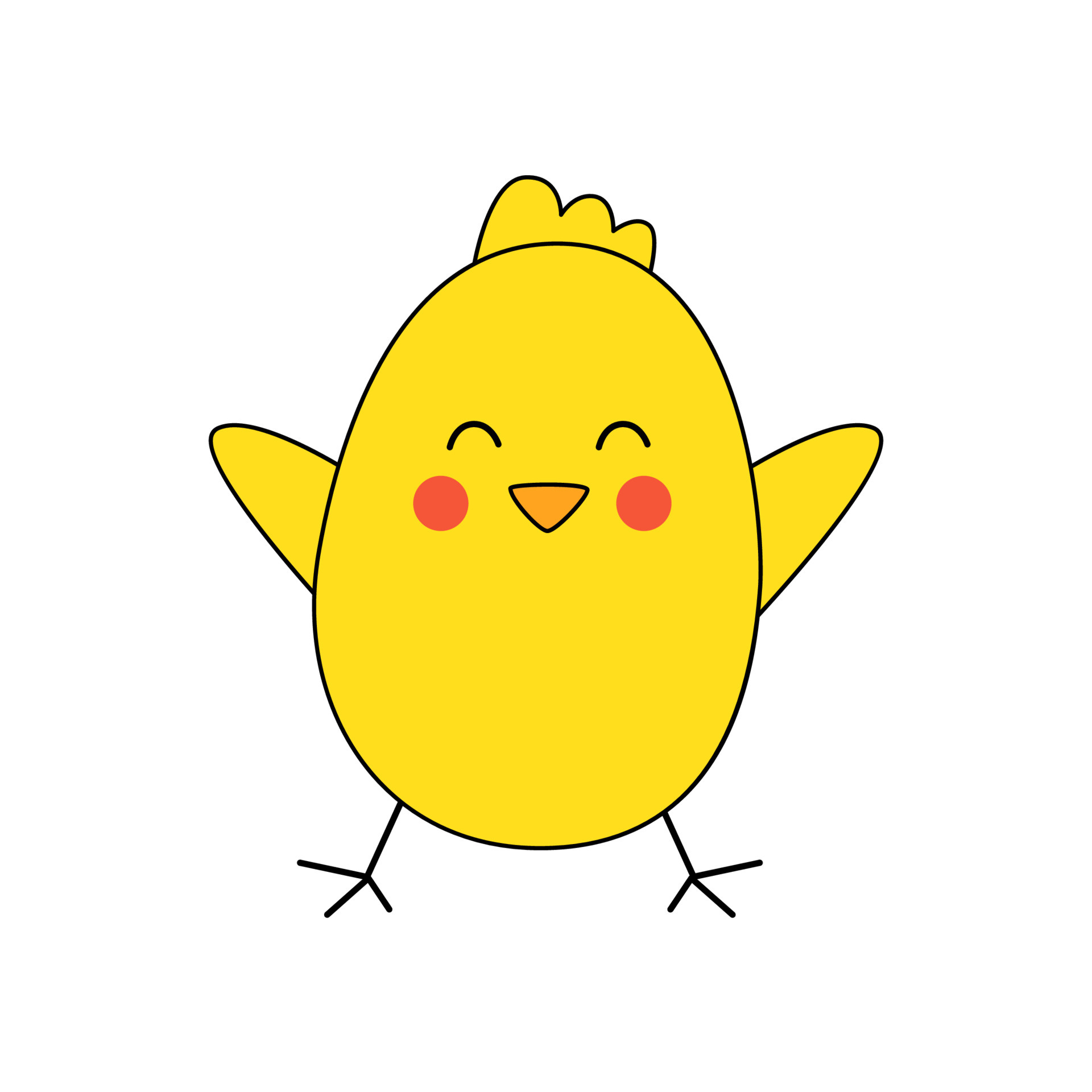 Vector image of cute Easter chicken on white background. 5494402 Vector