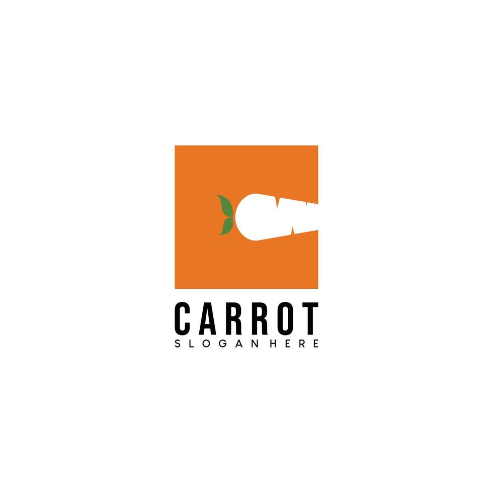 Letter C for carrot logo design. Vector illustration.