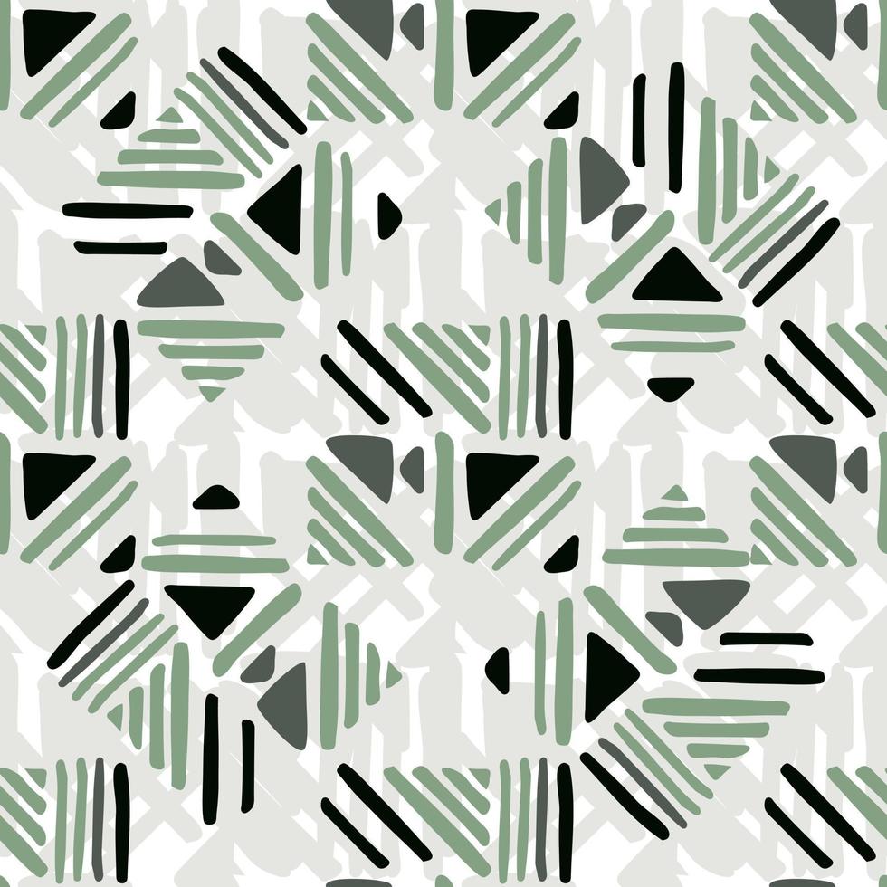 Seamless hand draw Folk pattern. weave lines ornament. vector