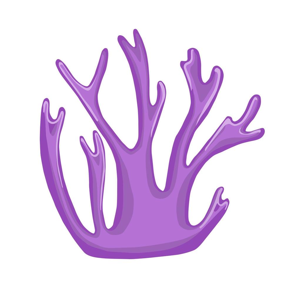 Undersea coral vector icon on white background.