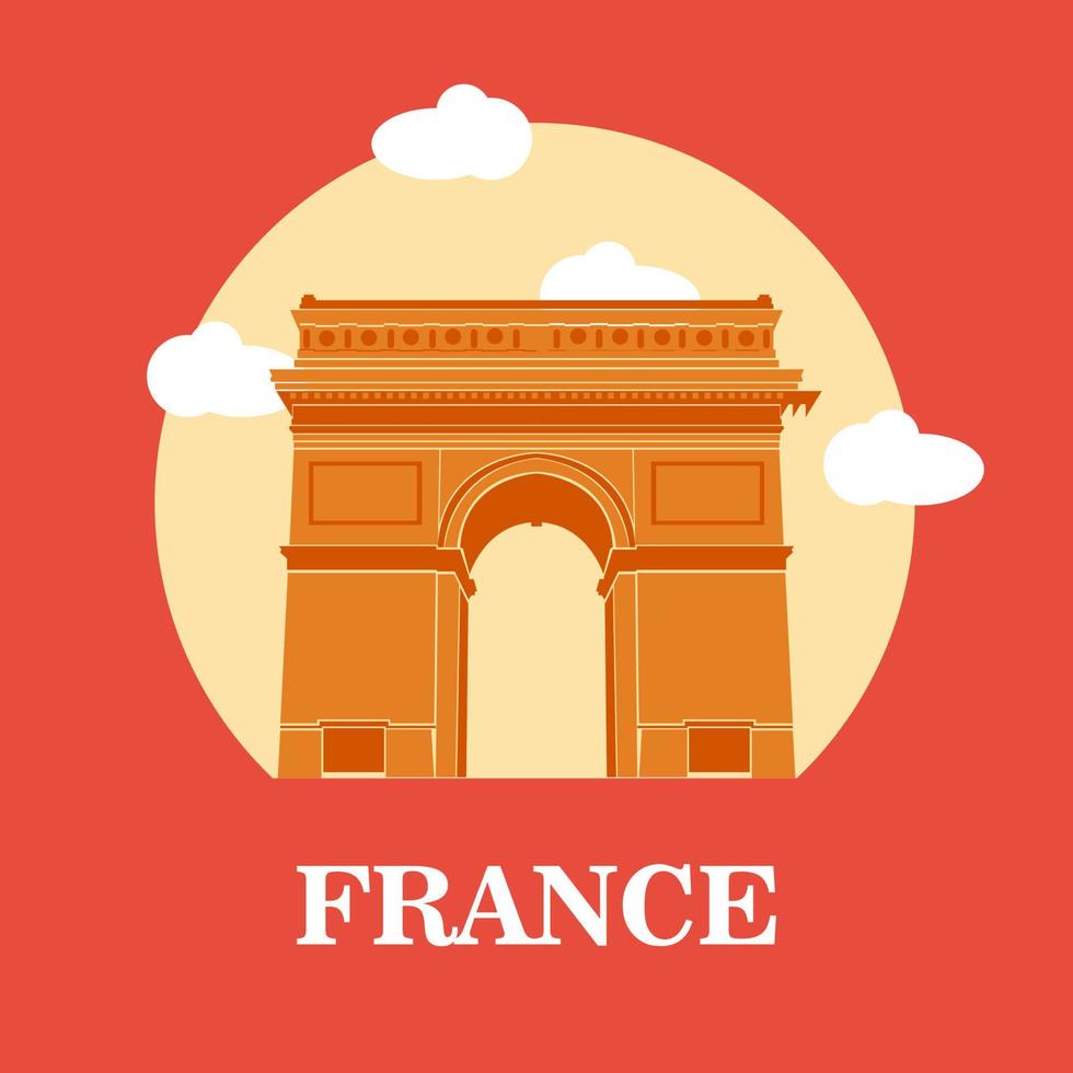 Famous Avenue Champs Elysees And The Triumphal Arch Symbol Of The Glory And Historical Heritage Iconic Touristic Architectural Landmark Of Paris France vector