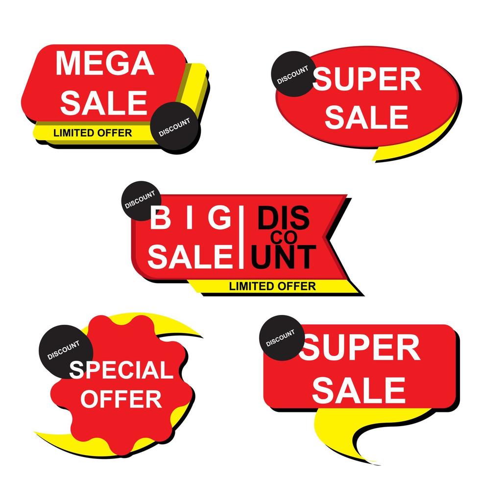 Shopping Sales Countdown Promotional Labels vector