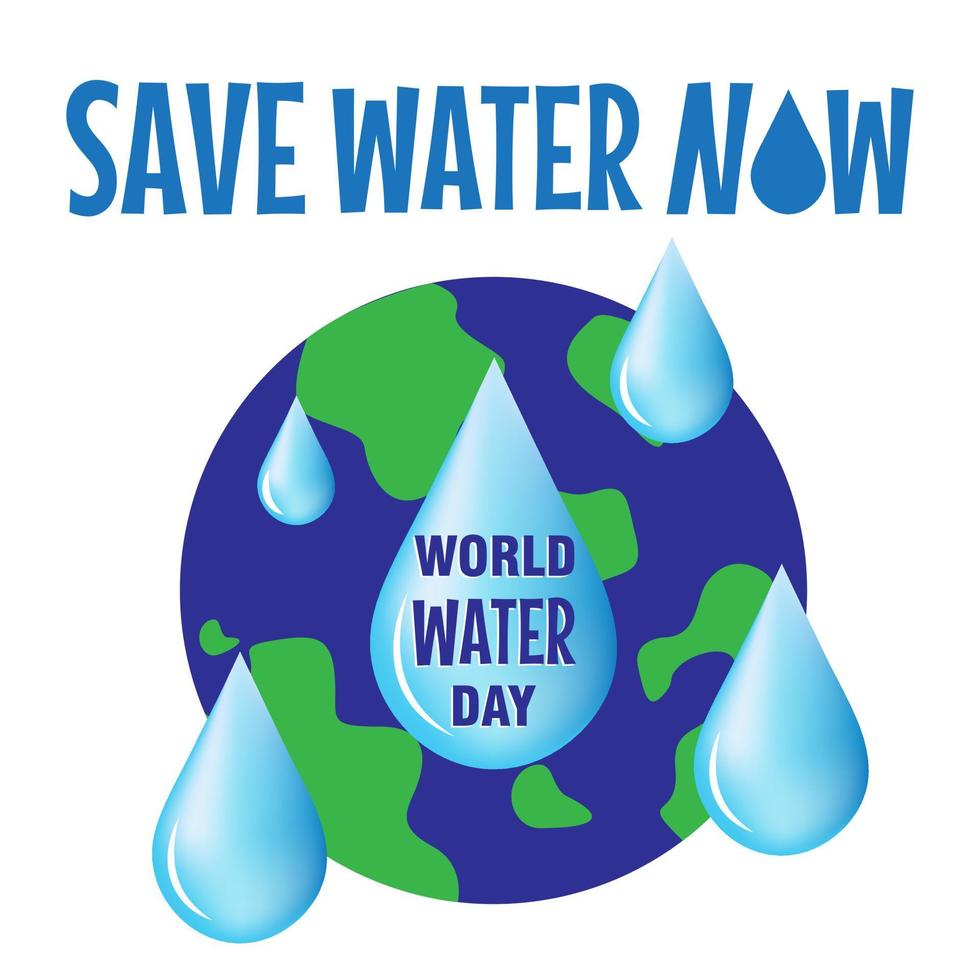 Creative World Water Day Greeting ,vector illustration vector