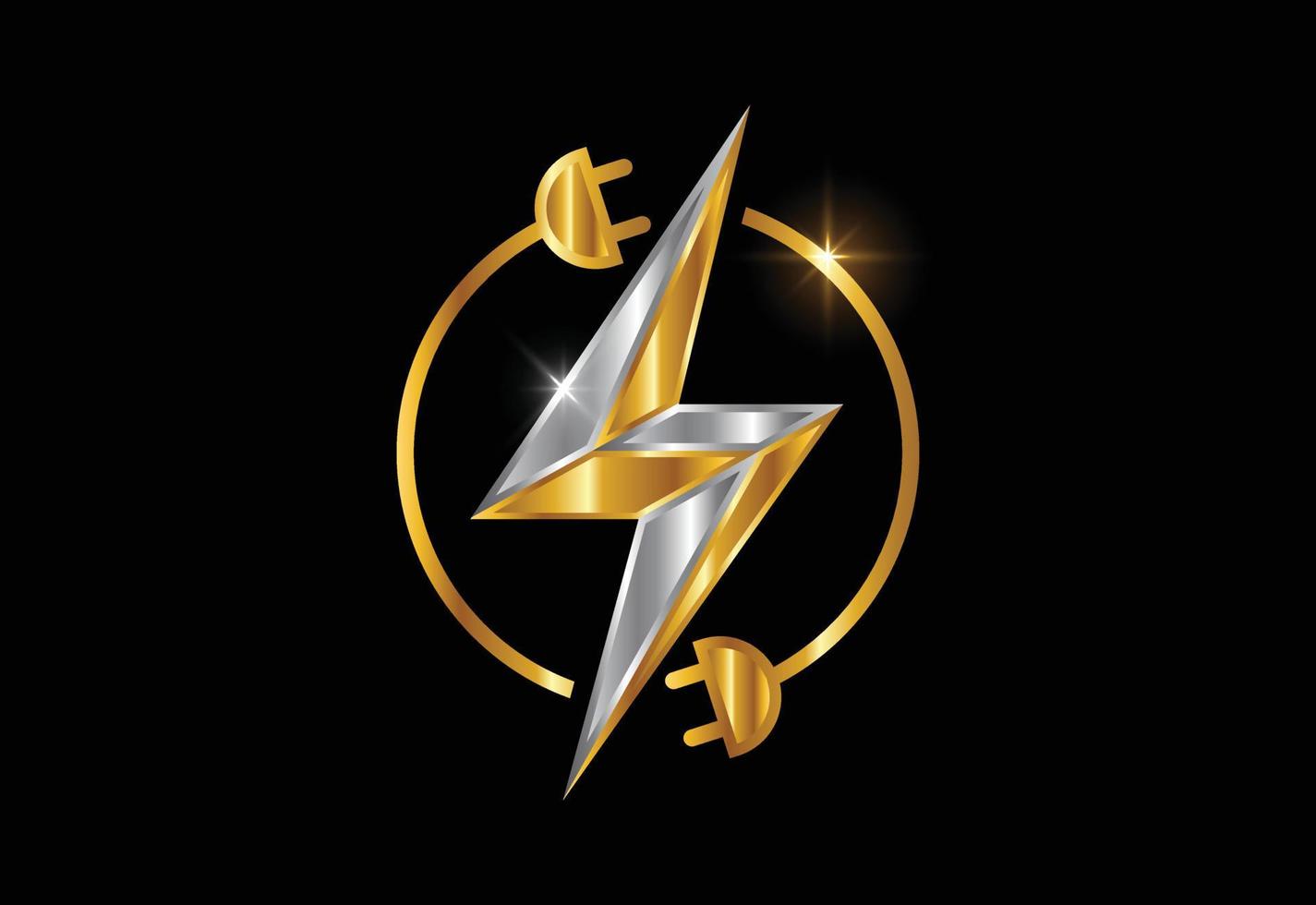 Electricity Logo template Lighting bolt sign symbol. vector