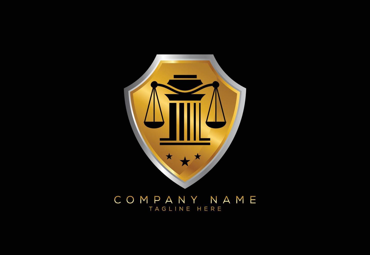 Law pillar logo design pillar law office vector logo template