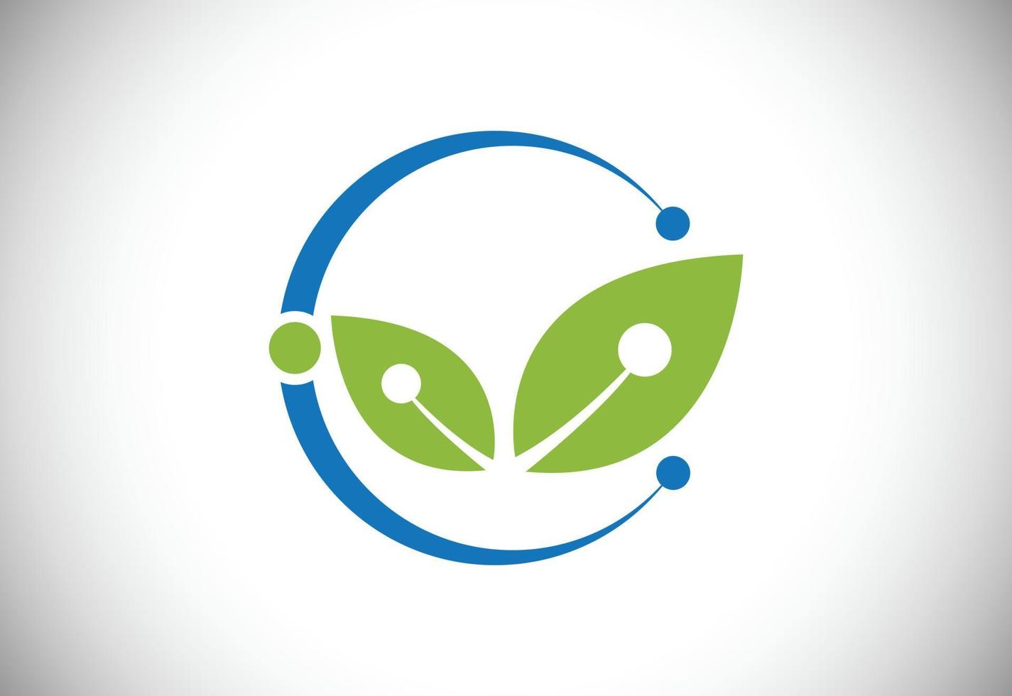 Creative Leaf Technology Logo Design Template, Green Technology logo designs concept vector