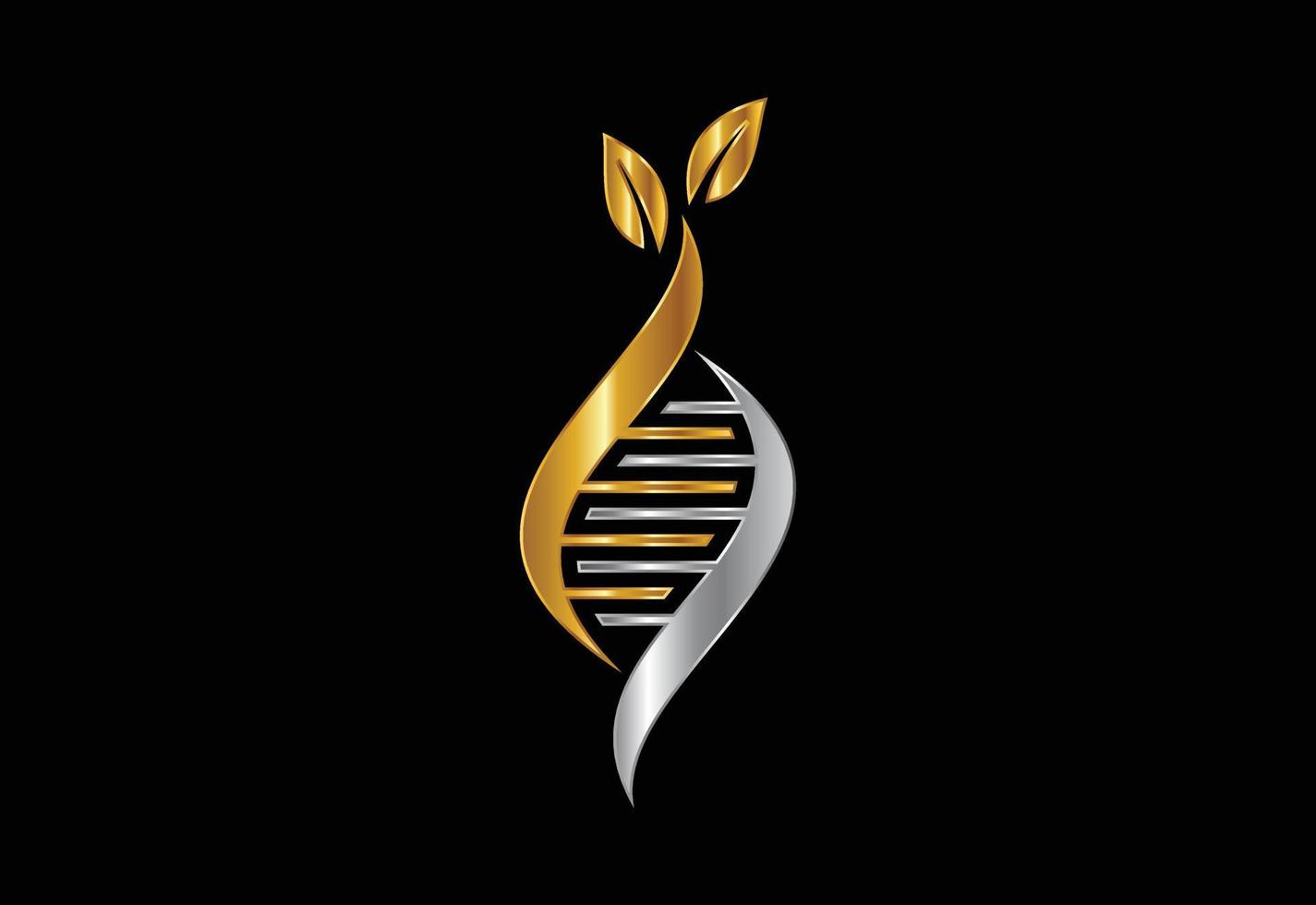 DNA vector logo design template. Genetics Vector Design