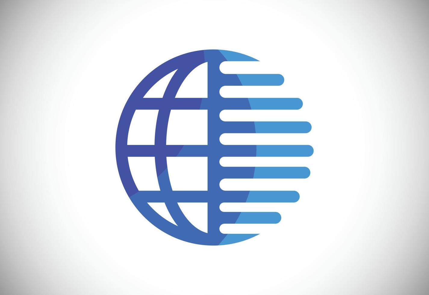 Earth logo design template. Globe icon sign symbol vector