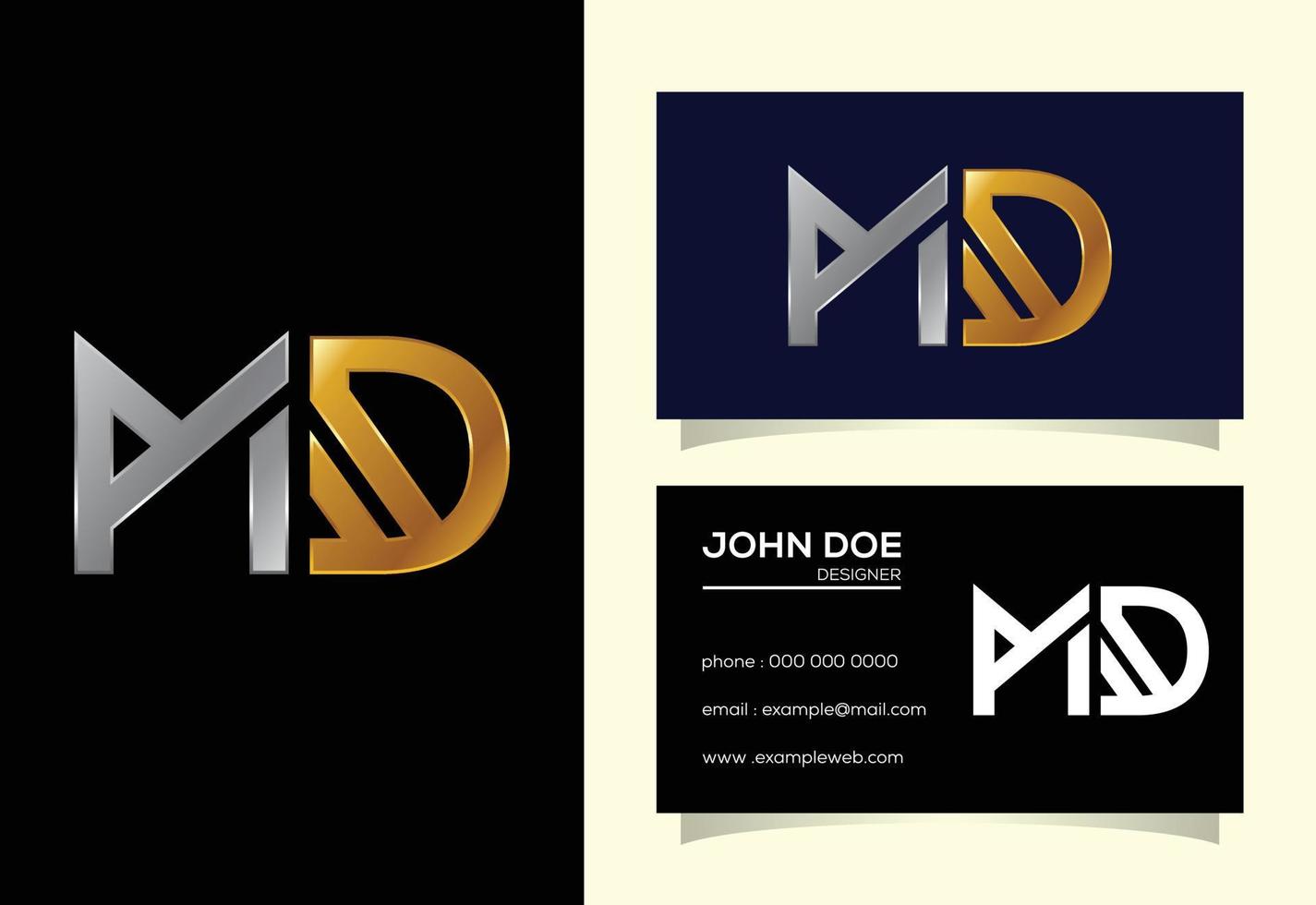 Initial Letter M D Logo Design Vector. Graphic Alphabet Symbol For Corporate Business Identity vector