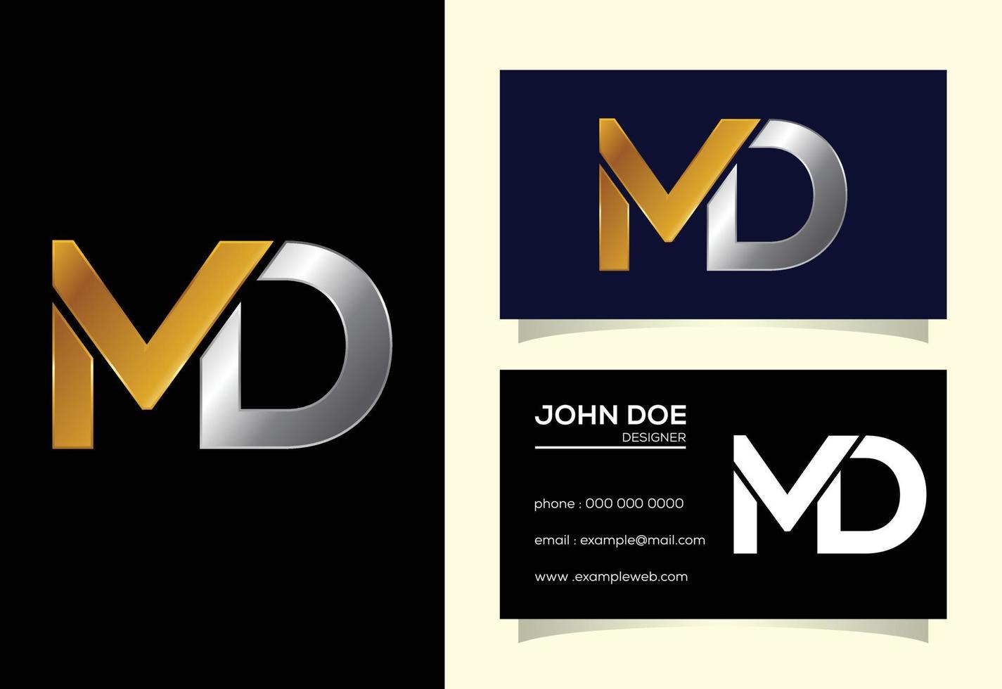 Initial Letter M D Logo Design Vector. Graphic Alphabet Symbol For Corporate Business Identity vector