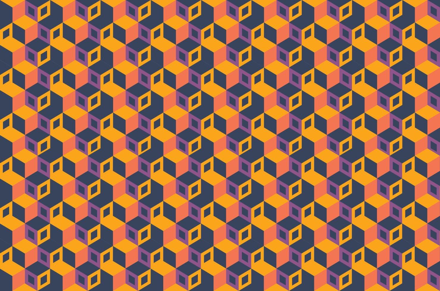 Isometric colorful cube pattern background. Vector illustration