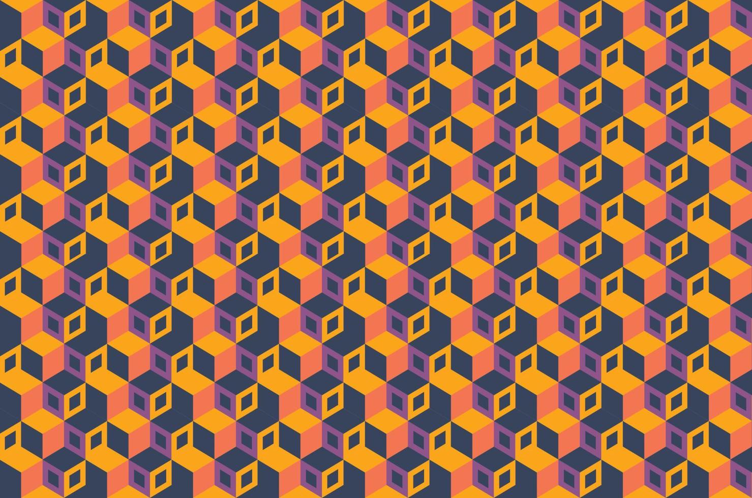 Isometric colorful cube pattern background. Vector illustration