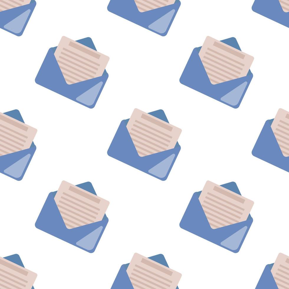 Email seamless pattern. Mail symbol wallpaper. Business backdrop vector