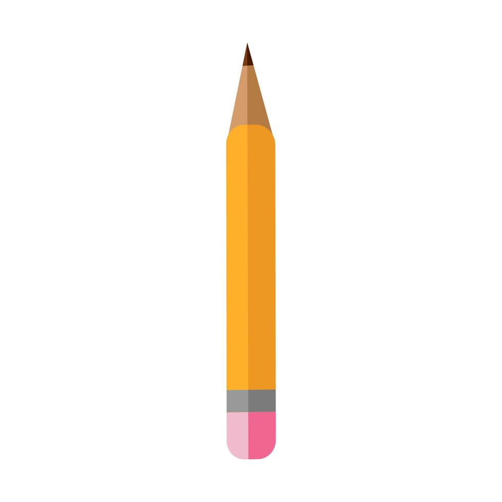 Pencil icon. Flat design vector icon isolated