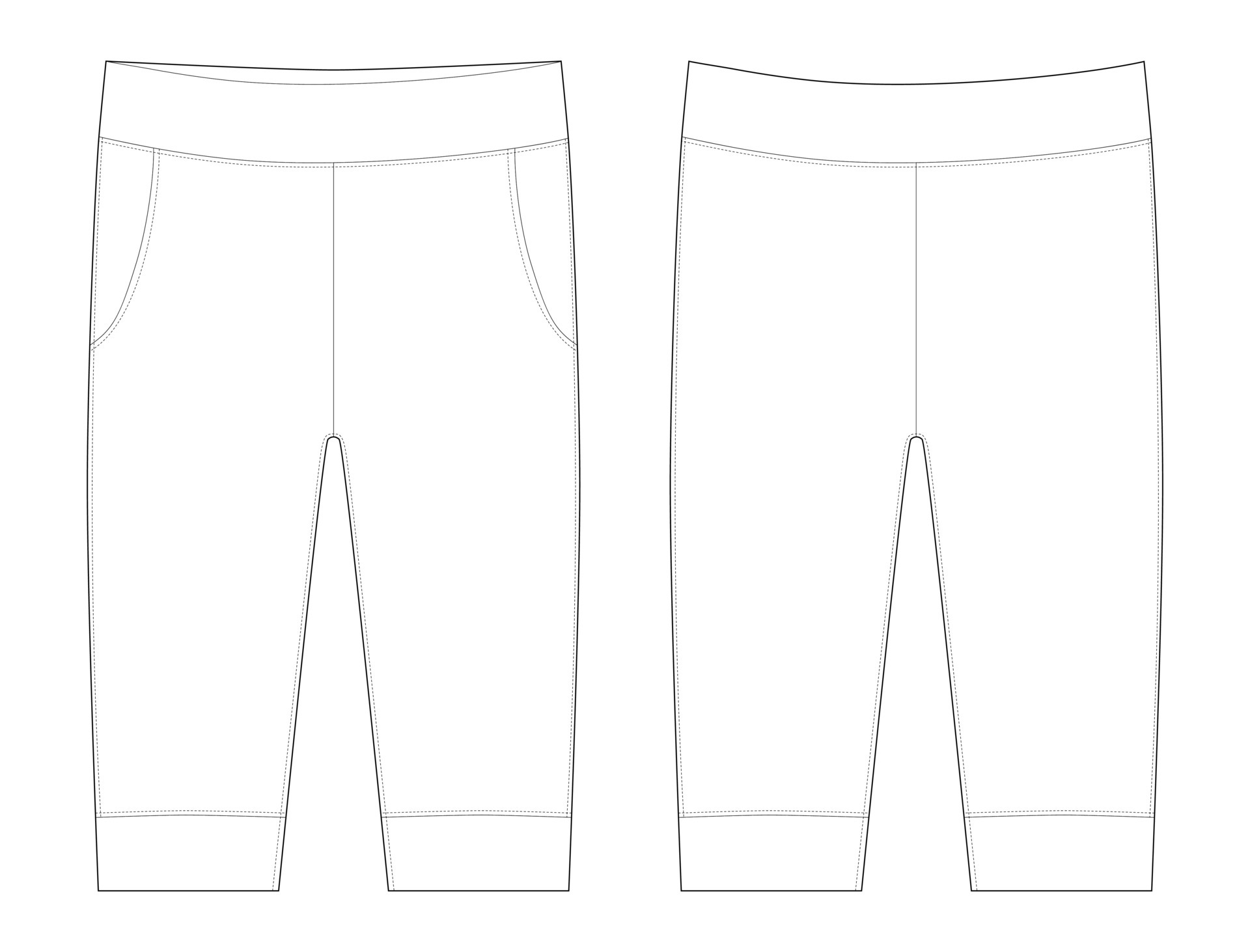 Pants flat illustration. Trousers sketch baby clothes. Vector ...