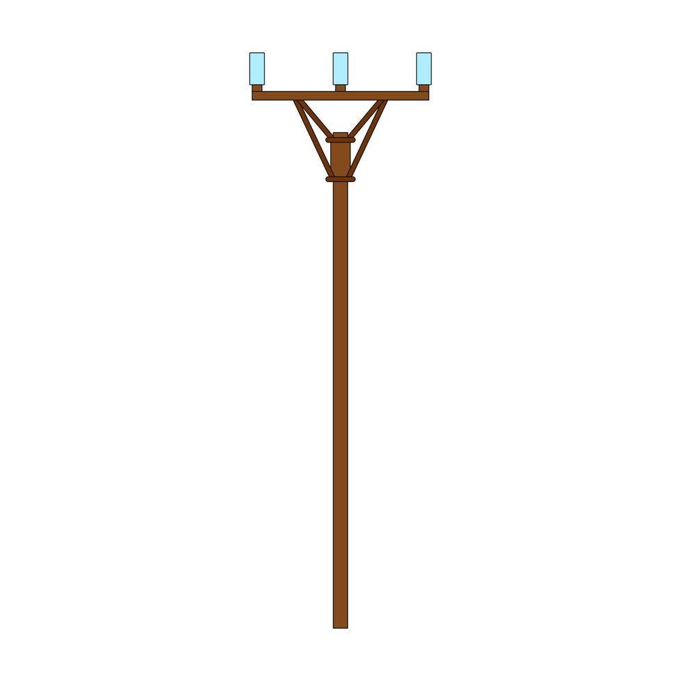 Wood power line symbol. Power line flat vector design illustration isolated