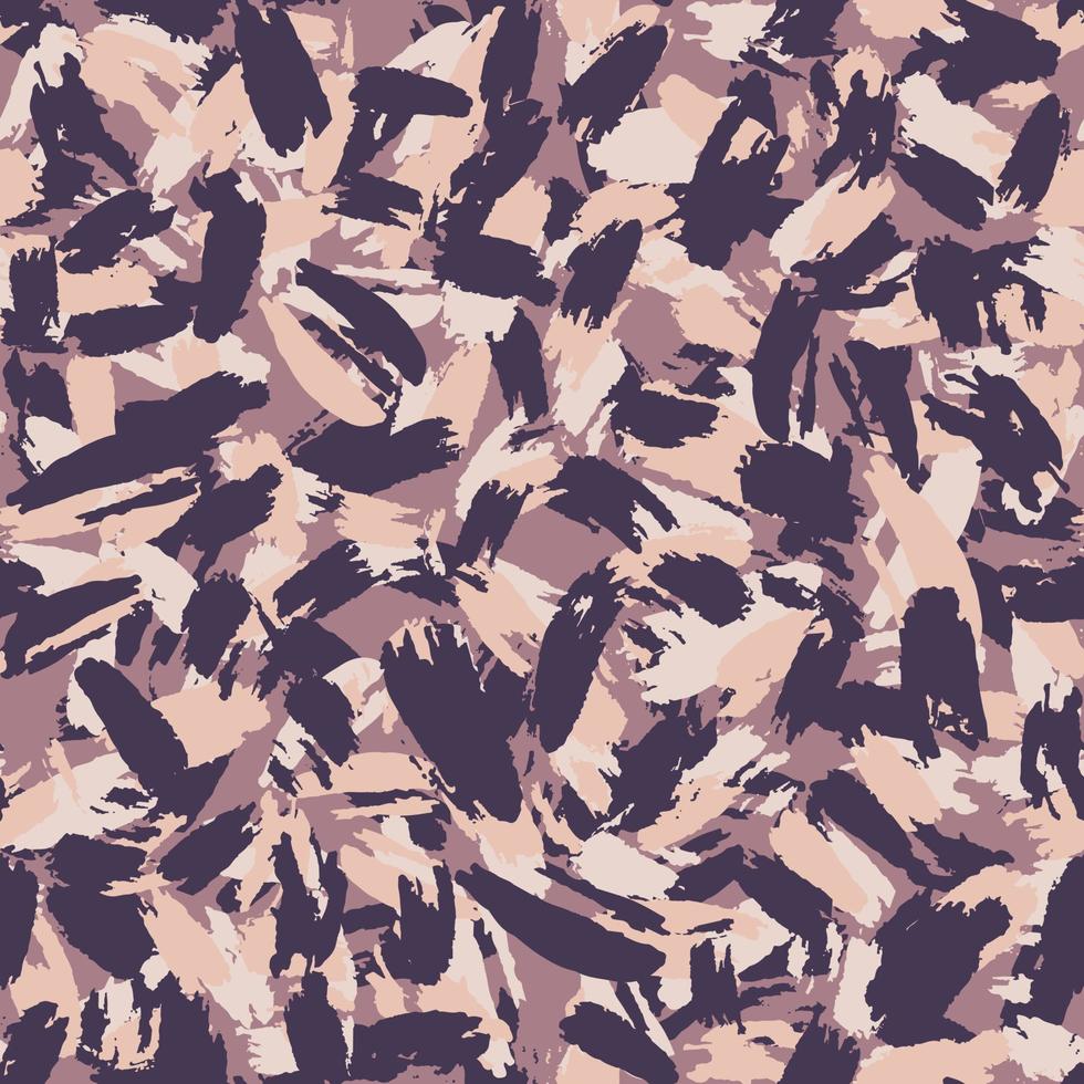 Hand drawn abstract grunge camouflage seamless pattern. vector