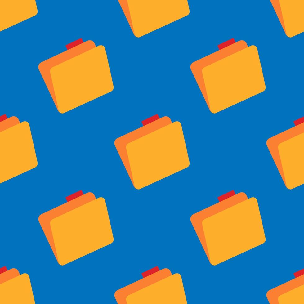 Folder symbol seamless pattern. Folder icon backdrop. vector