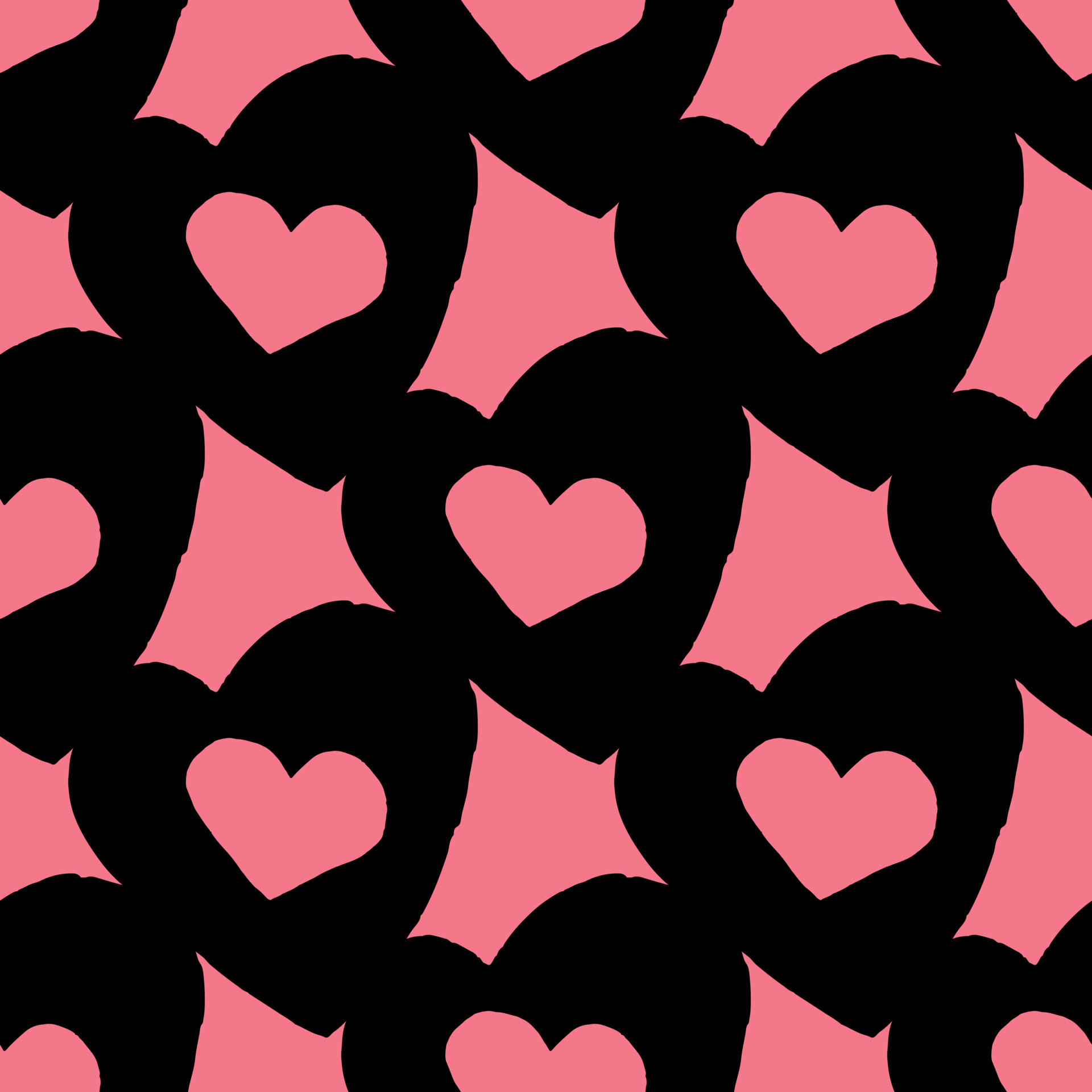 Pink hearts seamless pattern on black background. 14 february wallpaper.  5496008 Vector Art at Vecteezy