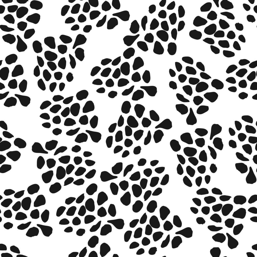 Abstract animal fur seamless pattern on white background. vector